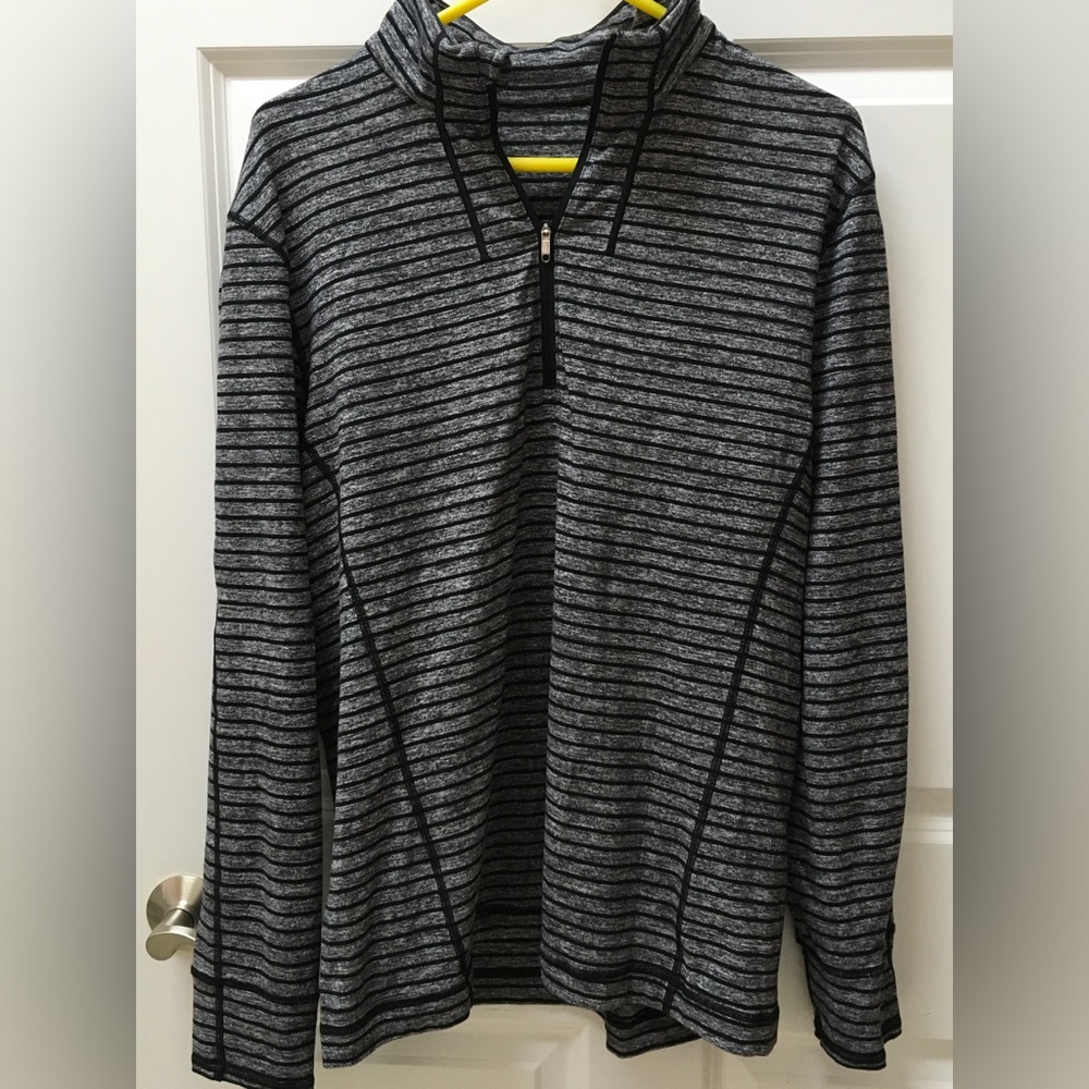 Men’s lululemon Striped Shirt, 1/2 zipper Sz L